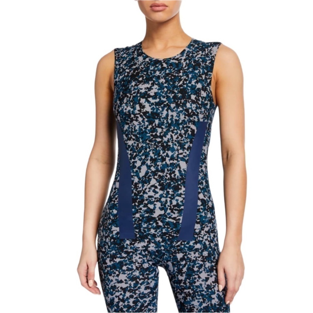 Adidas By Stella McCartney Blue Grey/Tech Mineral Alphaskin 360 stretch Tank Top - Picture 7 of 8